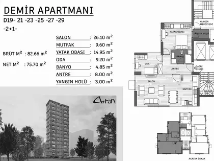 Demir Apartmanı kat planı — fotoğraf 4