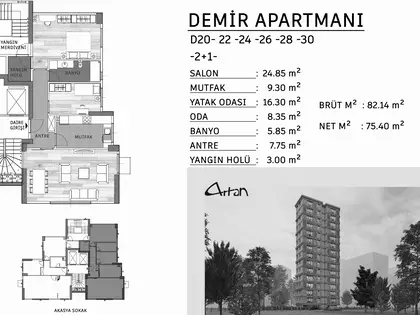 Demir Apartmanı kat planı — fotoğraf 5