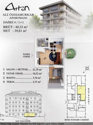 Ali Özhamurkar Apartmanı kat planı — fotoğraf 2
