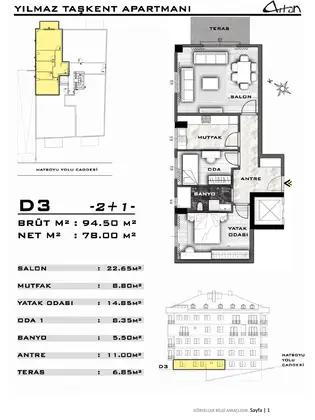 Yılmaz Taşkent Apartmanı kat planı — fotoğraf 5