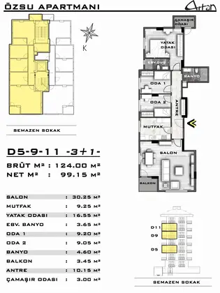 Özsu Apartmanı kat planı — fotoğraf 2